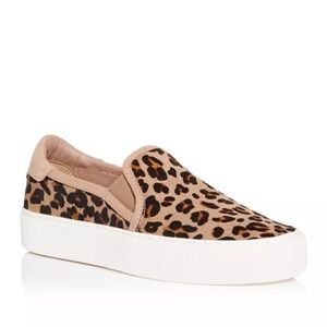 Women's Jass Exotic Leopard Print Calf Hair Slip On Sneakers